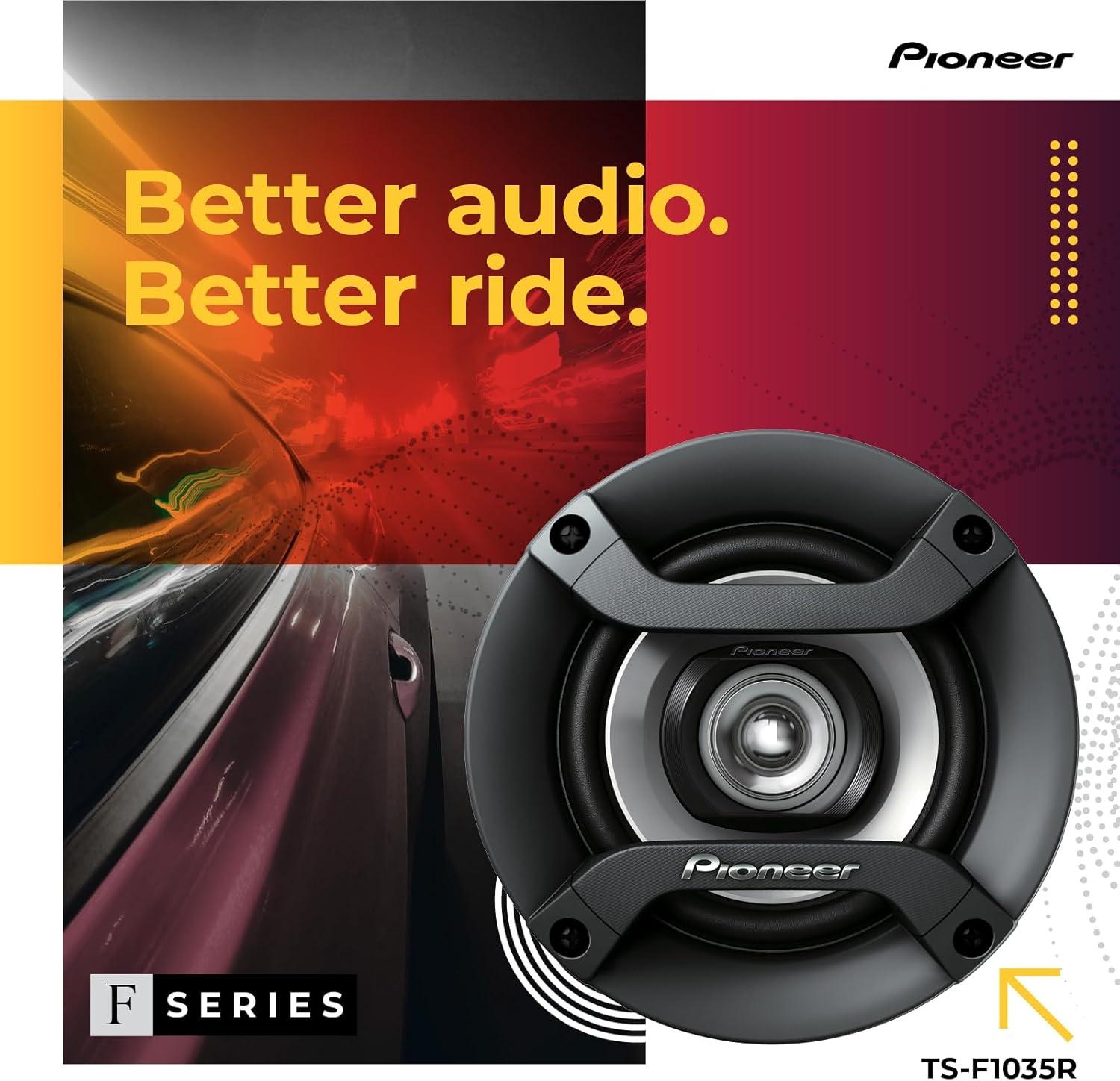 imagePIONEER ASeries Plus TSA1081F 4 2Way Speakers Pair 230W Max Balanced Sound Smooth Treble Enhanced Bass Great Stock Replacement4 Coaxial 150W