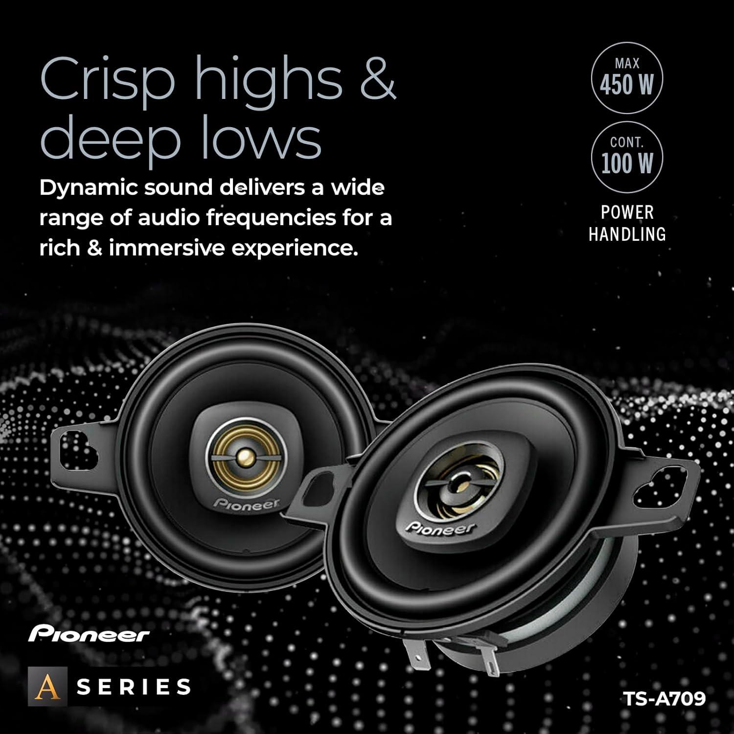 imagePIONEER TSH150RA NA Speakers Pair 150W Max Unique Solution for FrontStage Reinforcement234 16mm Coaxial 450W