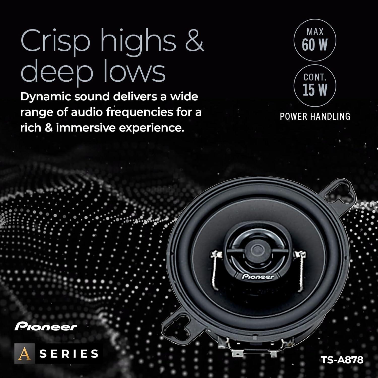 imagePIONEER TSH150RA NA Speakers Pair 150W Max Unique Solution for FrontStage Reinforcement312 25mm Coaxial 60W