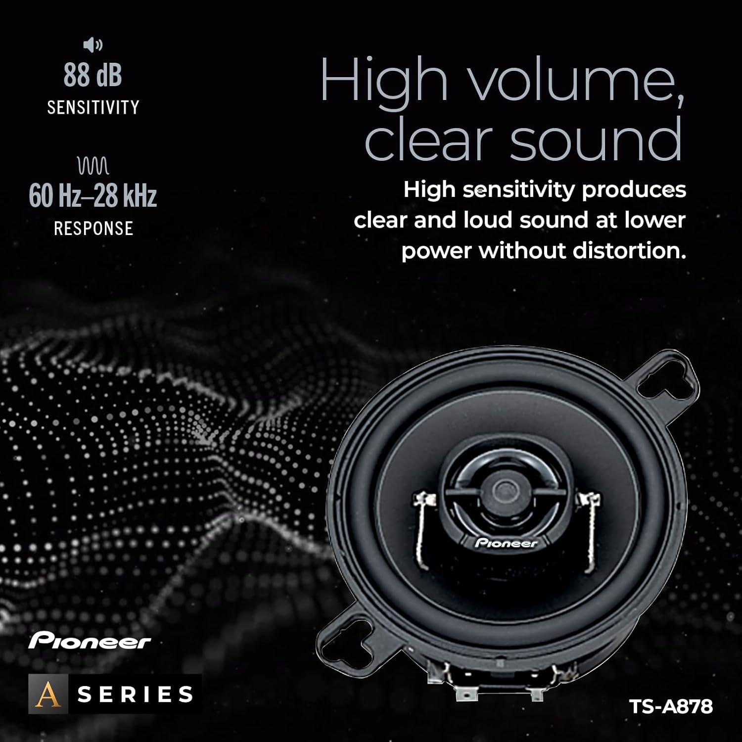 imagePIONEER TSH150RA NA Speakers Pair 150W Max Unique Solution for FrontStage Reinforcement312 25mm Coaxial 60W
