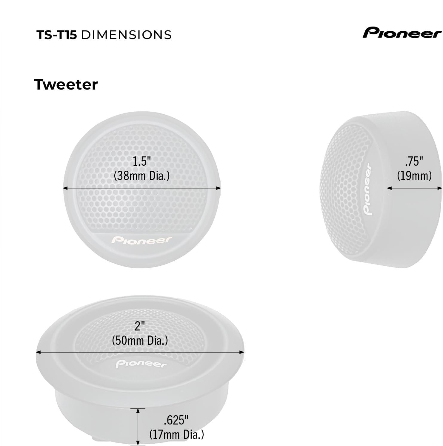 imagePIONEER TSH150RA NA Speakers Pair 150W Max Unique Solution for FrontStage Reinforcementsamsung