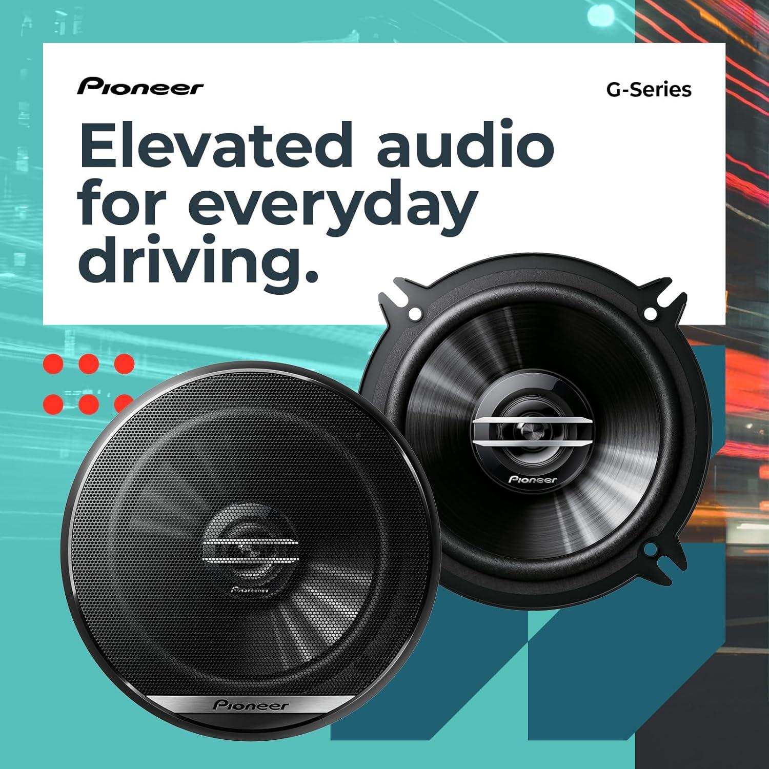 imagePioneer ASeries Plus TSA1301C 525 2Way Speakers Pair 300W Max Crisp Highs Clear Vocals Enhanced Bass Ideal Factory Upgrade525 Coaxial 250W