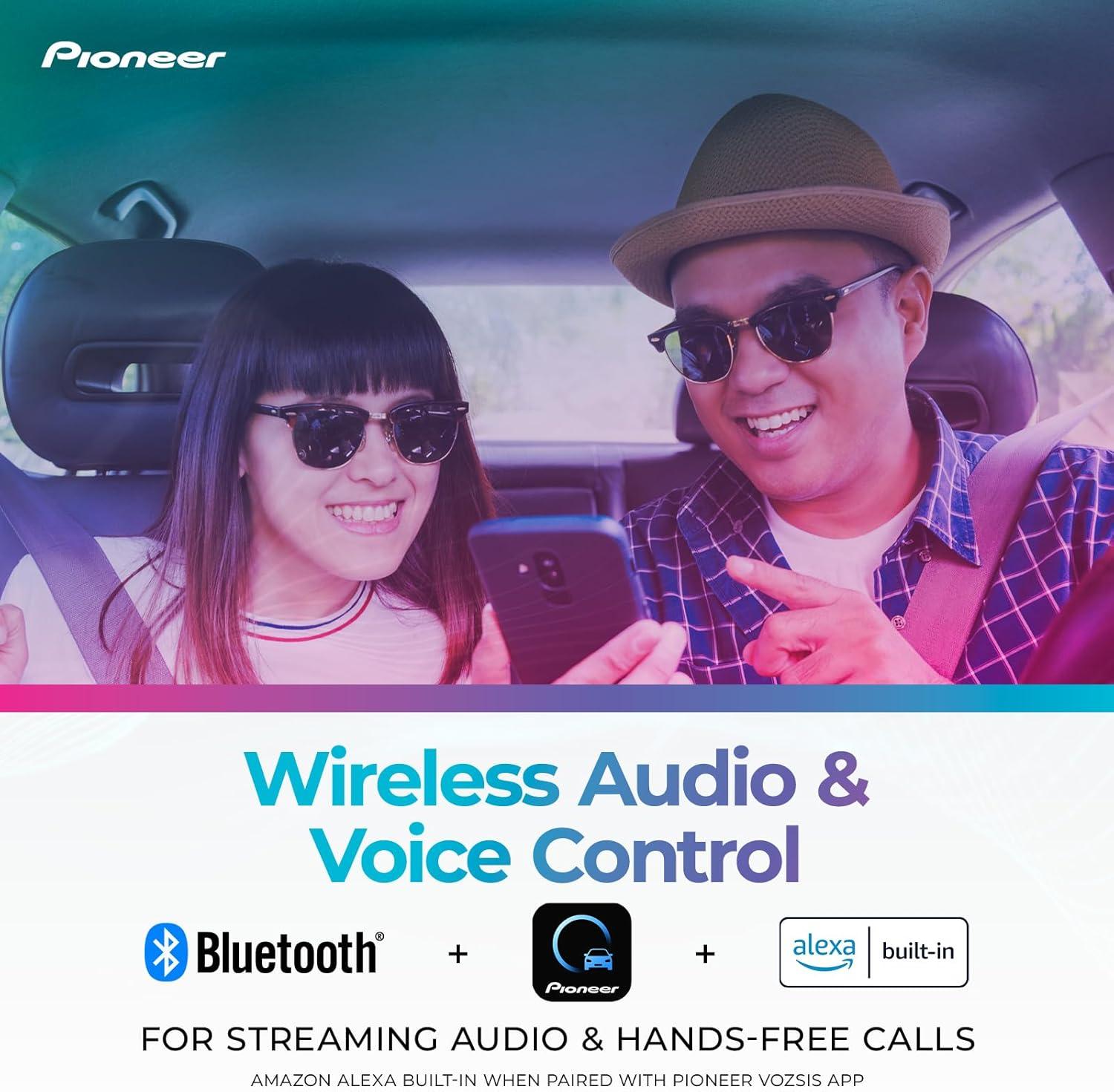 imagePioneer AVH241EX 62quot Resistive Touchscreen Double Din Bluetooth Backup Camera Compatible AMFM Radio USB FLAC Playback 13Band EQ 50W x 4 Preouts