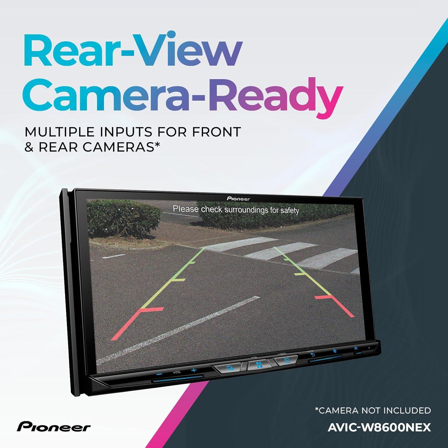 imagePioneer AVICW8600NEX 7quot Capacitive Touchscreen 2Din GPS Navigation Wireless ampamp Wired Apple CarPlay ampamp Android Auto Bluetooth CDDVD SD Card USB SiriusXM HD Radio Backup Camera HiVolt RCA