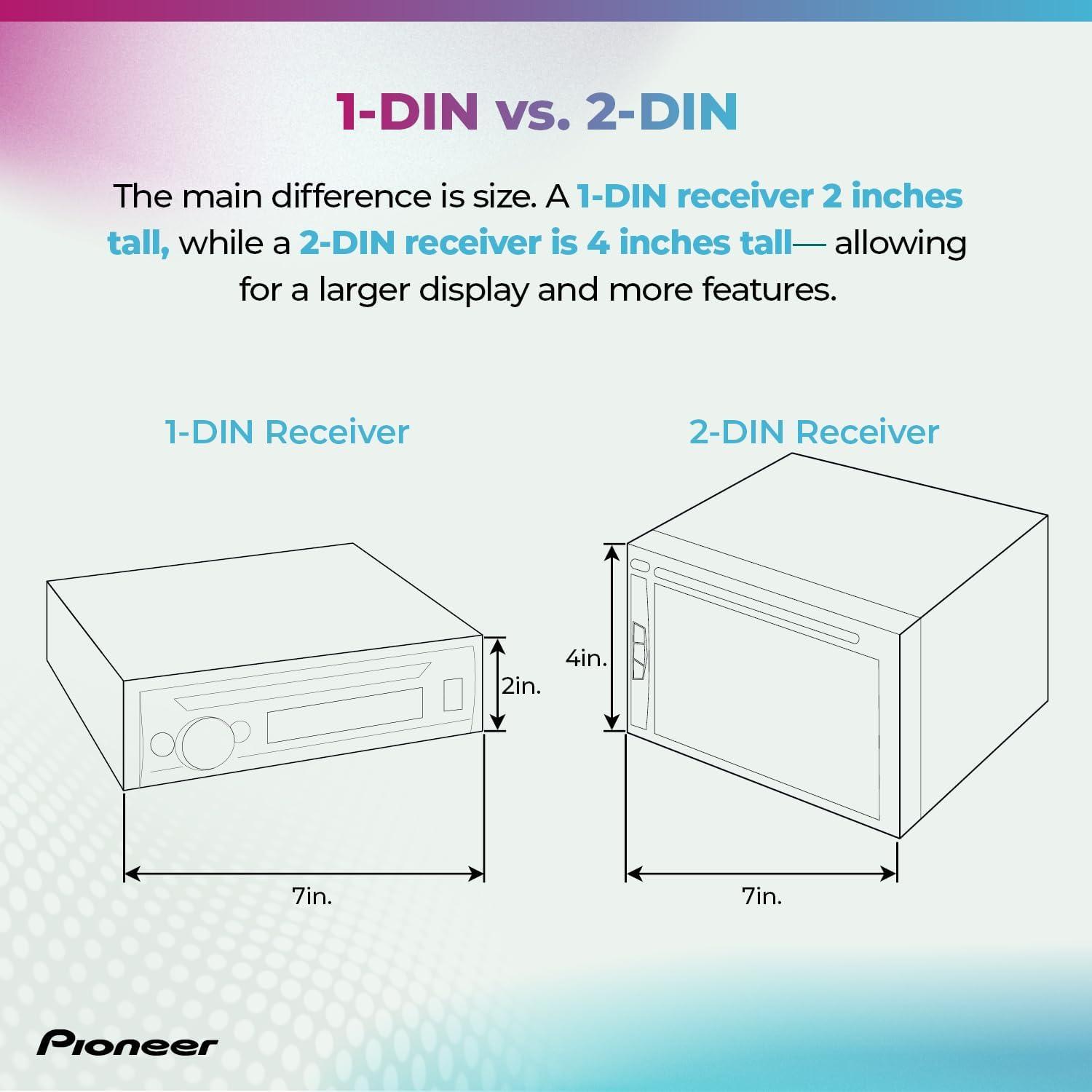 imagePioneer DEHS7200BHS 1Din CD Receiver Bluetooth HD Radio SiriusXM USBAUX Color Change FLAC AMFM Detachable Face 13Band EQ 50W x 4 Voice Control HiVolt RCA PreoutsDEHS6220BS