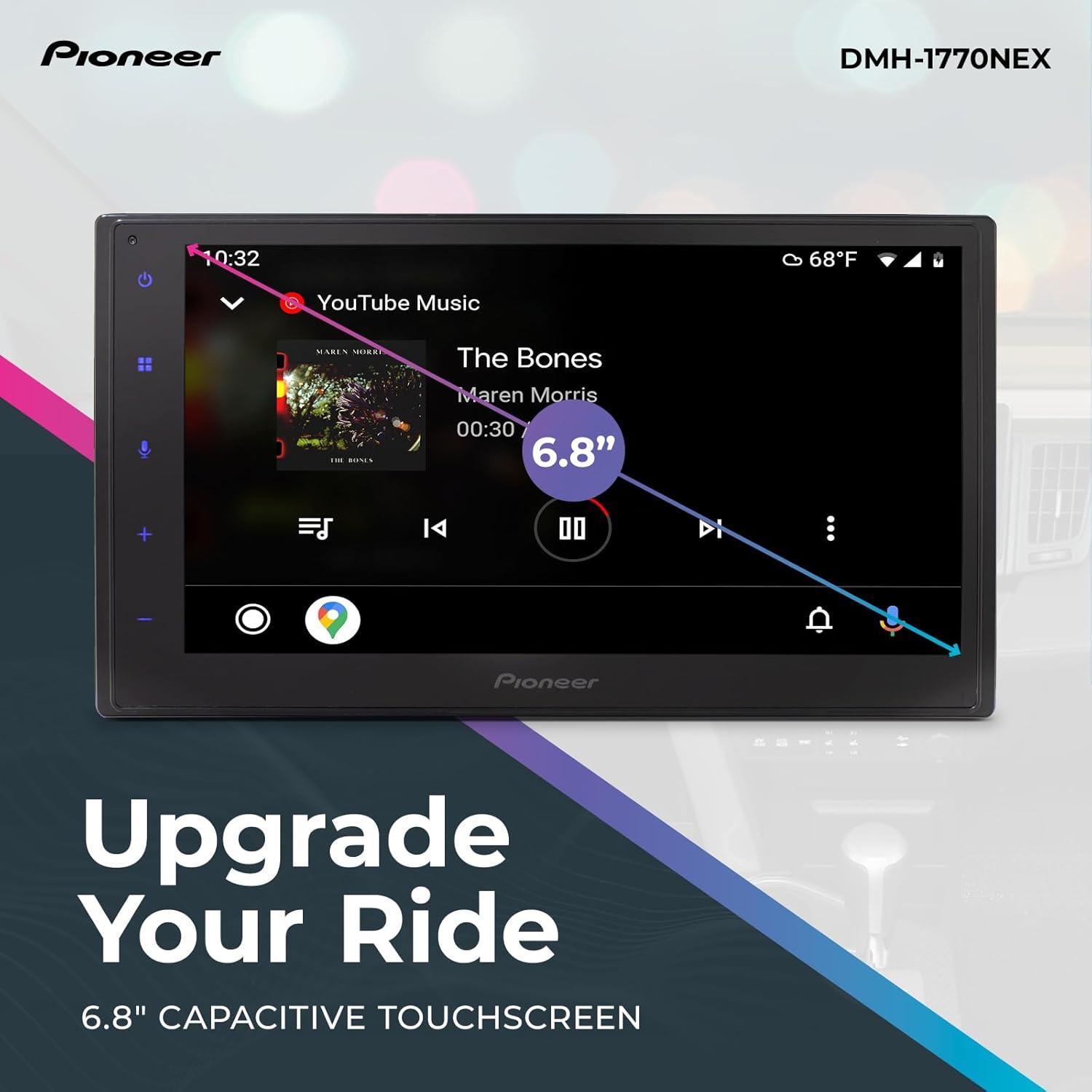 imagePioneer DMH1770NEX DoubleDIN Digital Multimedia Receiver Wired Apple CarPlay and Android Auto 68 Capacitive Touchscreen