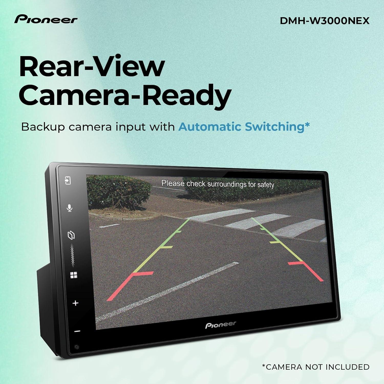 imagePioneer DMHW3050NEX 68quot Capacitive Touchscreen Double Din Wireless ampamp Wired Apple CarPlay ampamp Android Auto Bluetooth Backup Camera Maestro FLAC HD Radio HiVolt RCADMHW3000NEX