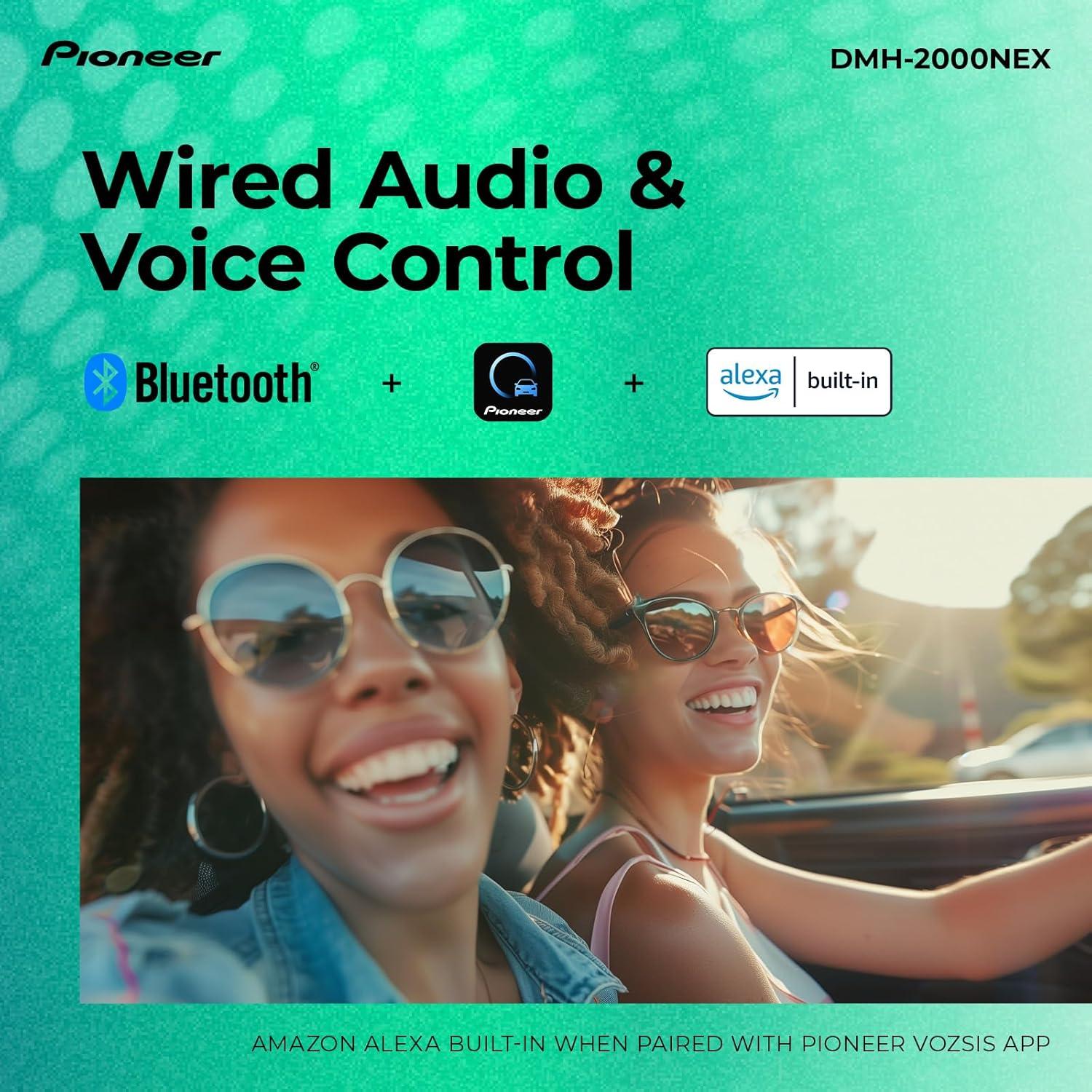 imagePioneer DMHW3050NEX 68quot Capacitive Touchscreen Double Din Wireless ampamp Wired Apple CarPlay ampamp Android Auto Bluetooth Backup Camera Maestro FLAC HD Radio HiVolt RCADMH2000NEX