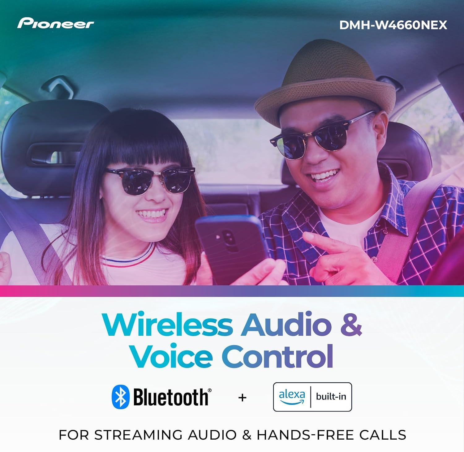 imagePioneer DMHW3050NEX 68quot Capacitive Touchscreen Double Din Wireless ampamp Wired Apple CarPlay ampamp Android Auto Bluetooth Backup Camera Maestro FLAC HD Radio HiVolt RCADMHW4660NEX