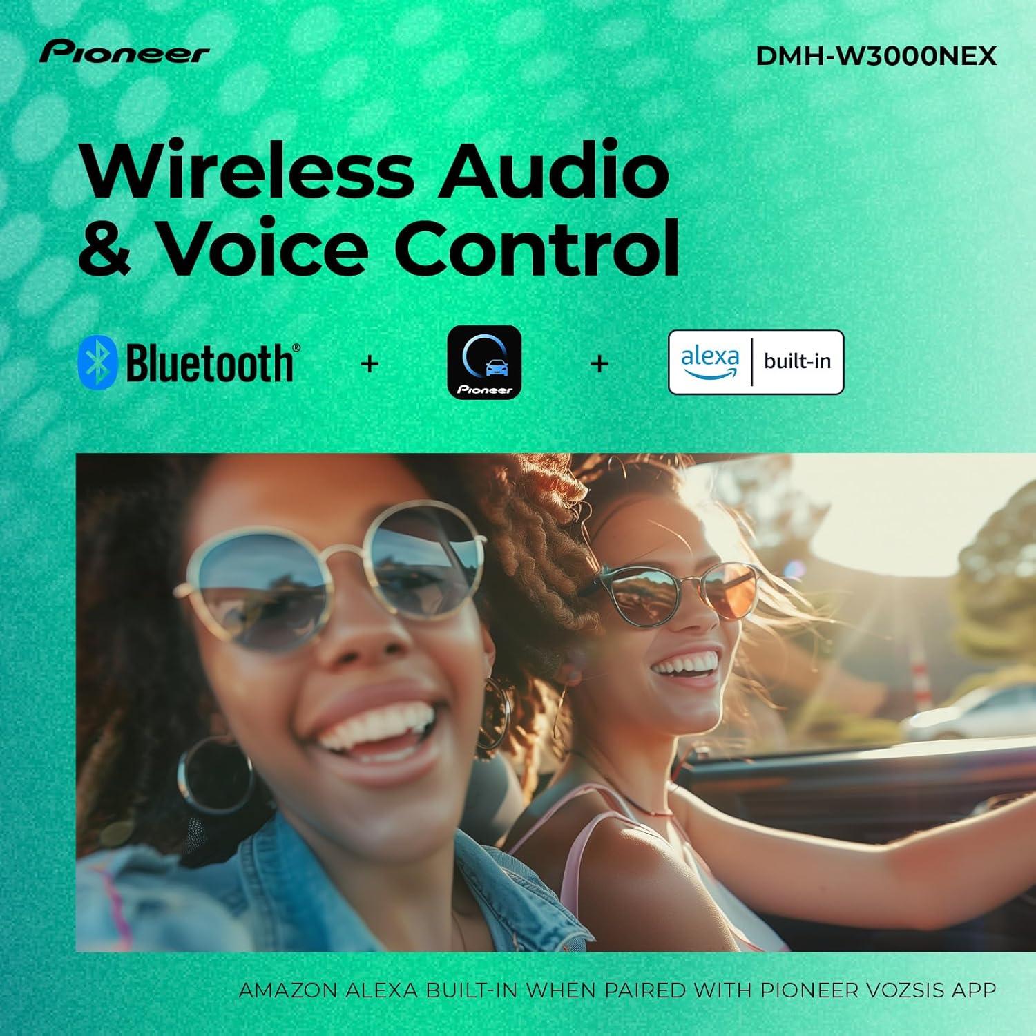 imagePioneer DMHW3050NEX 68quot Capacitive Touchscreen Double Din Wireless ampamp Wired Apple CarPlay ampamp Android Auto Bluetooth Backup Camera Maestro FLAC HD Radio HiVolt RCADMHW3000NEX