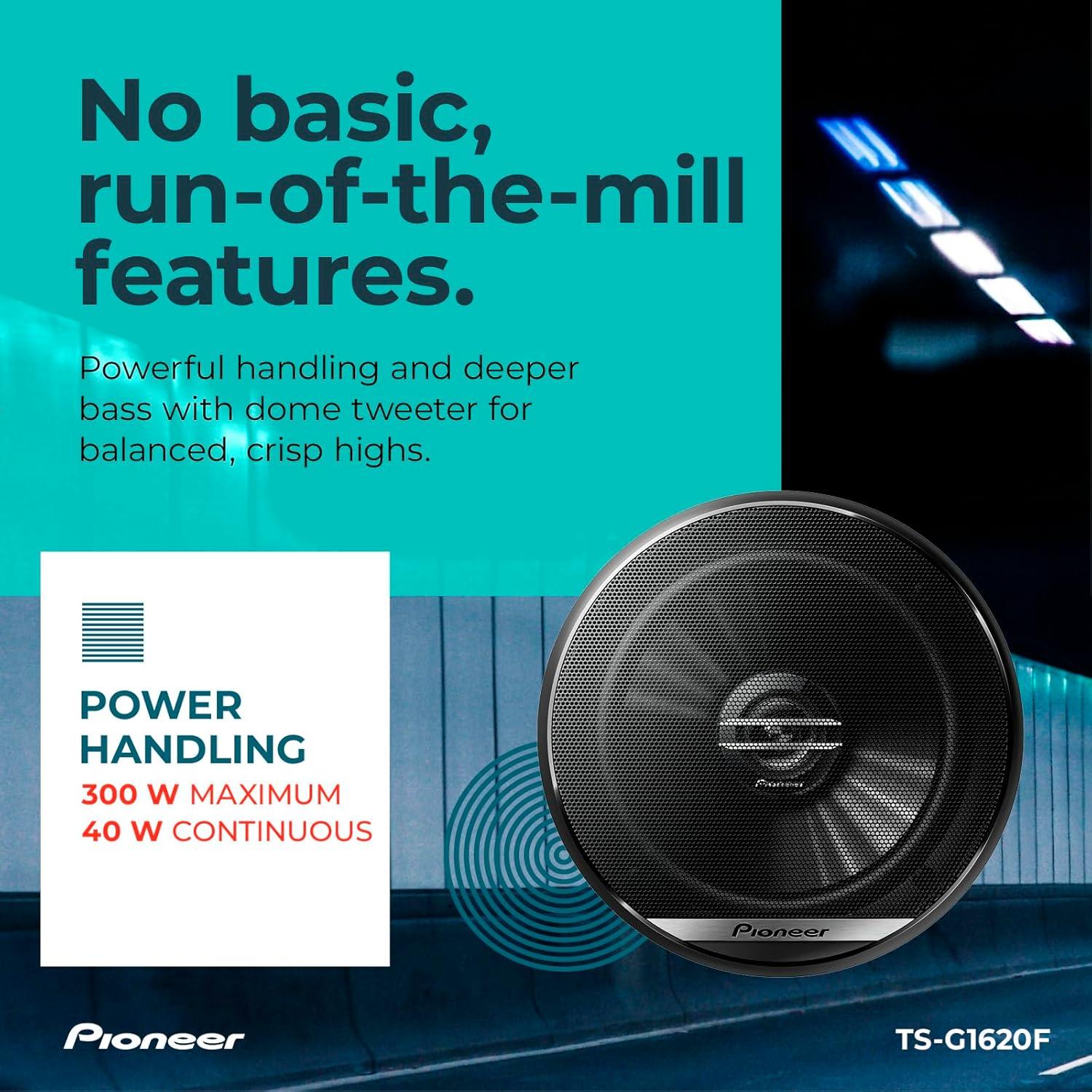 imagePioneer FSeries TSF1634R 65 2Way Speakers Pair 200W Max Balanced Sound Smooth Treble Great Stock Replacement HighEfficiency Speaker Designed for OEM Power65 Coaxial 300W