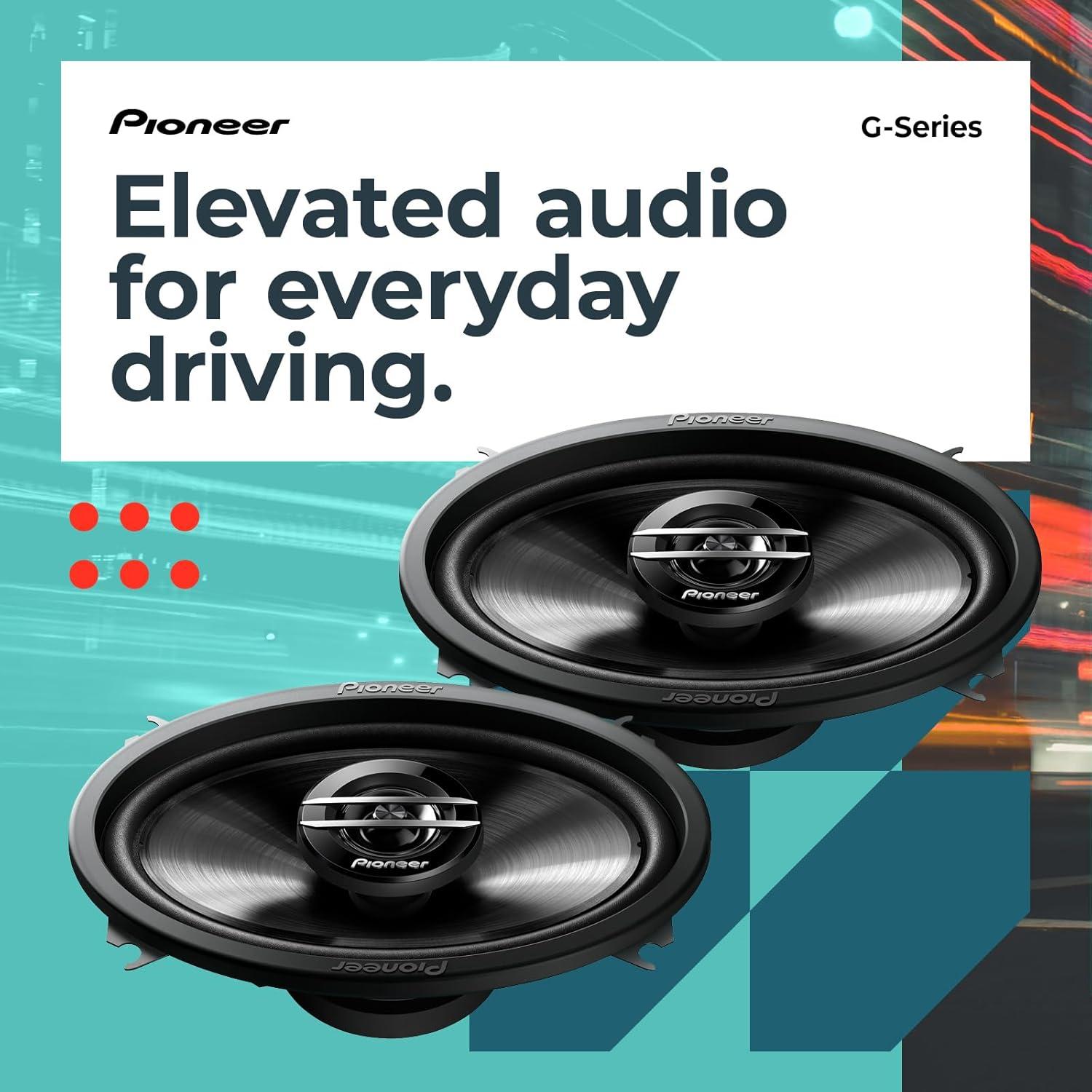 imagePioneer GSeries TSG4620S 4 x 6 2Way Speakers Pair 210W Max Balanced Sound Smooth Treble Great Stock Replacement HighEfficiency Speaker Designed for OEM Power4 x 6 Coaxial 200W