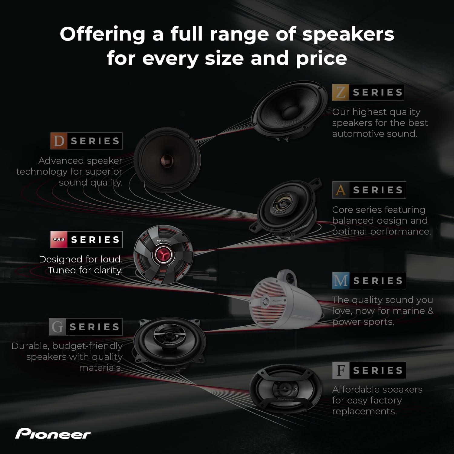 imagePioneer PRO Series TSB351PRO 35 Tweeters Pair 250W Max Perfect for highSPL Builds and proLevel car Audio Bullet Style TweeterTweeter Single