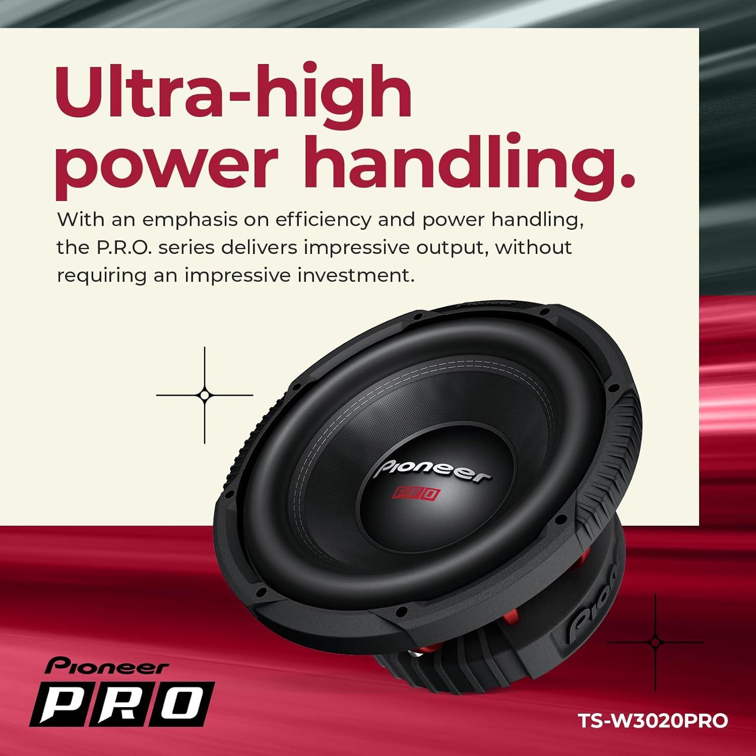 imagePioneer PRO Series TSM801PRO 8 Speakers Pair 600W Max Perfect for highSPL Builds and proLevel car AudioTSW3020PRO