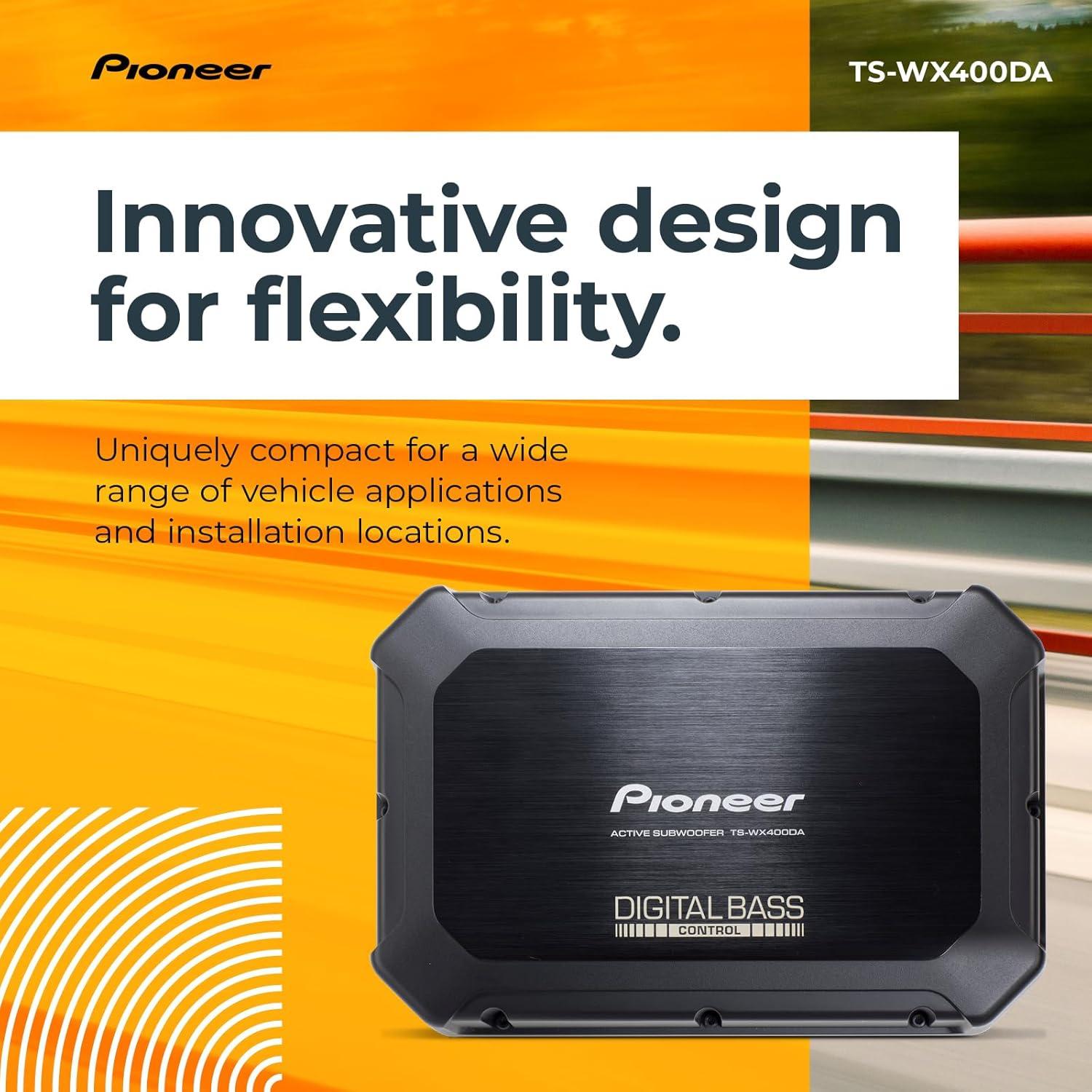 imagePioneer TSWX140DA 8 x 514 Compact Active Subwoofer with Built in Amplifier 170 Watts Max Power EV Optimized Sub 3 Listening Modes Deep Dynamic and Natural for Enhanced Car Audio9 x 512 250W