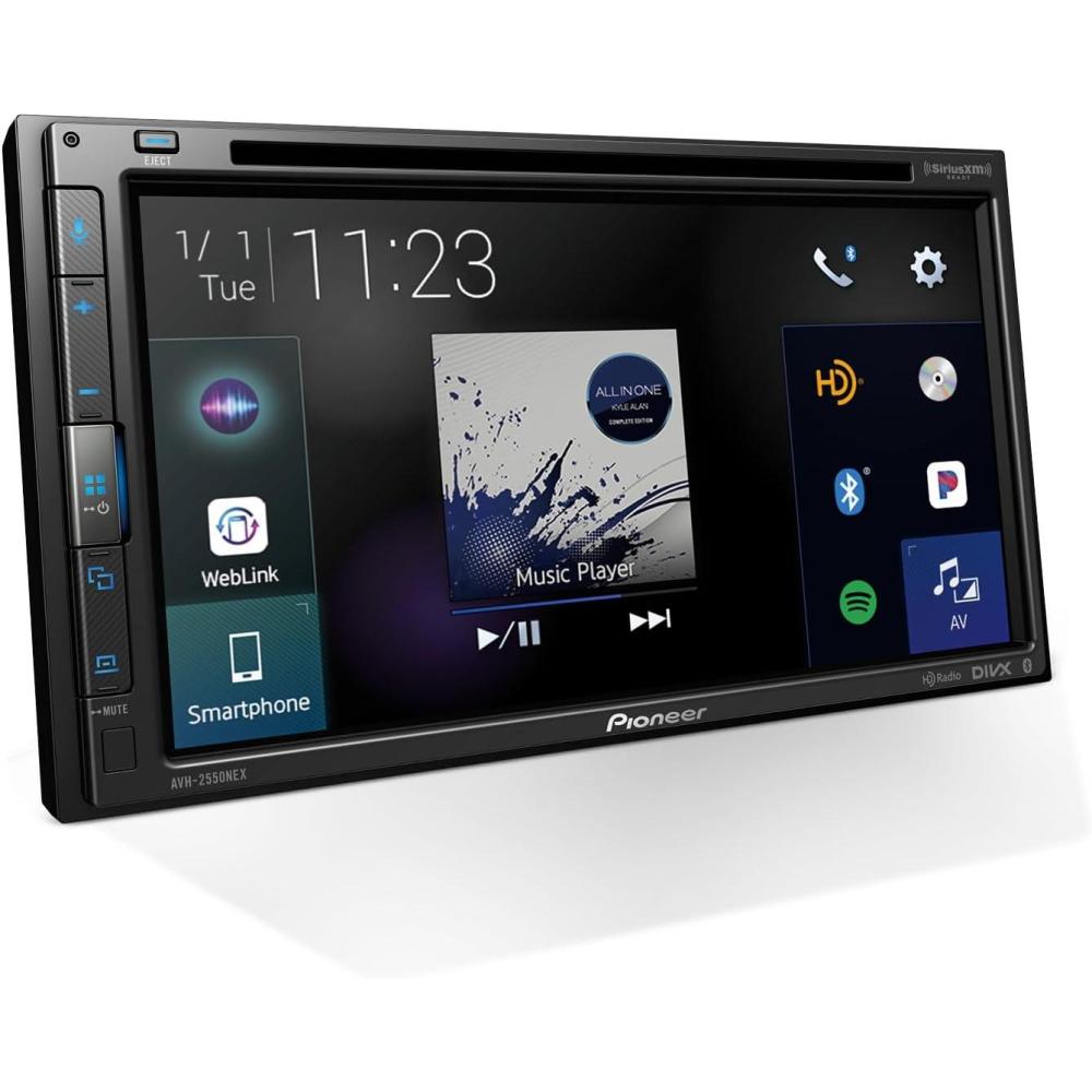 imagePioneer AVH2550NEX 68quot Capacitive Touchscreen Double Din  Wired Apple CarPlay ampamp Android Auto Bluetooth Backup Camera SiriusXM HD Radio FLAC HiVolt RCA