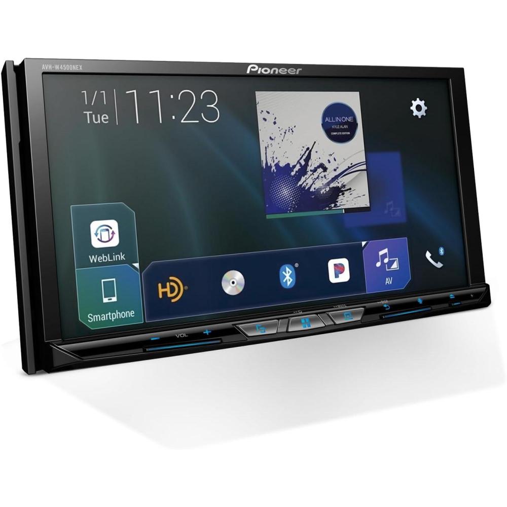 imagePioneer AVHW4500NEX 7quot Capacitive Touchscreen Double Din Wireless ampamp Wired Apple CarPlay ampamp Android Auto Bluetooth CDDVD SD Card USB Backup Camera HD Radio SiriusXM FLAC HiVolt RCA