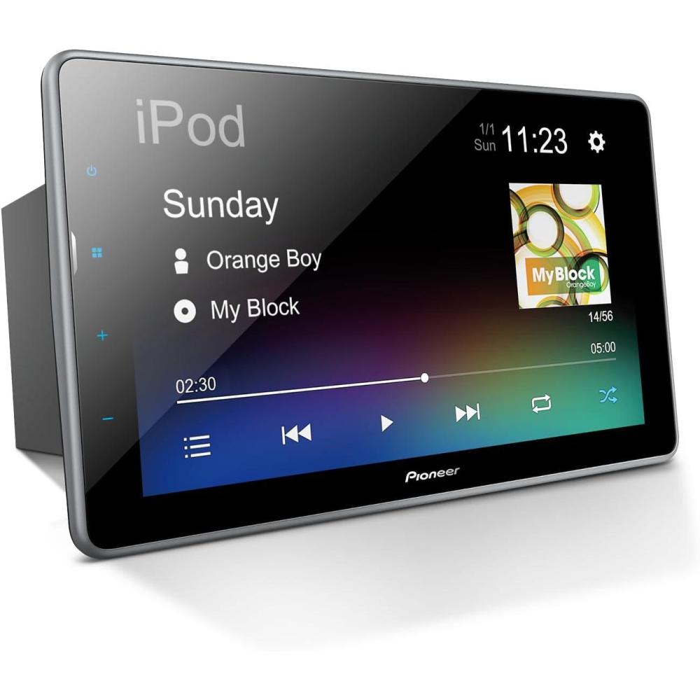 imagePioneer DMHT450EX 9quot Capacitive Touchscreen Floating Display Alexa Bluetooth Backup Camera FLAC Short Chassis USB AMFM Radio 13Band EQ RCA Preouts