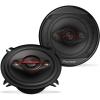 imagePioneer TS501M 4Way Coaxial Car Audio Speakers Pair  514quot Round 300 W Max Power Black and Red