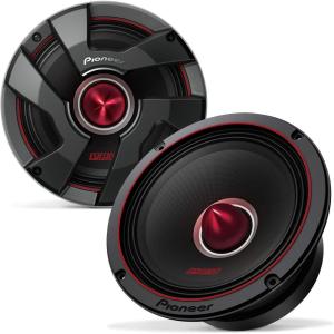 Pioneer F-Series TS-F1634R 6.5” 2-Way Speakers (Pair) – 200W Max, Balanced Sound + Smooth Treble, Great Stock Replacement, High-Efficiency Speaker Designed for OEM Power(6.5″ Component – 300W)