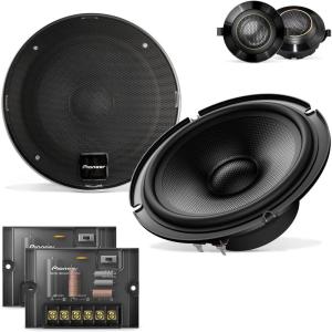 Pioneer F-Series TS-F1634R 6.5” 2-Way Speakers (Pair) – 200W Max, Balanced Sound + Smooth Treble, Great Stock Replacement, High-Efficiency Speaker Designed for OEM Power(6.5″ Component – 330W)
