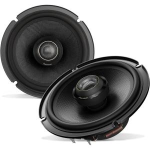 Pioneer F-Series TS-F1634R 6.5” 2-Way Speakers (Pair) – 200W Max, Balanced Sound + Smooth Treble, Great Stock Replacement, High-Efficiency Speaker Designed for OEM Power(6.5″ Coaxial – 330W)