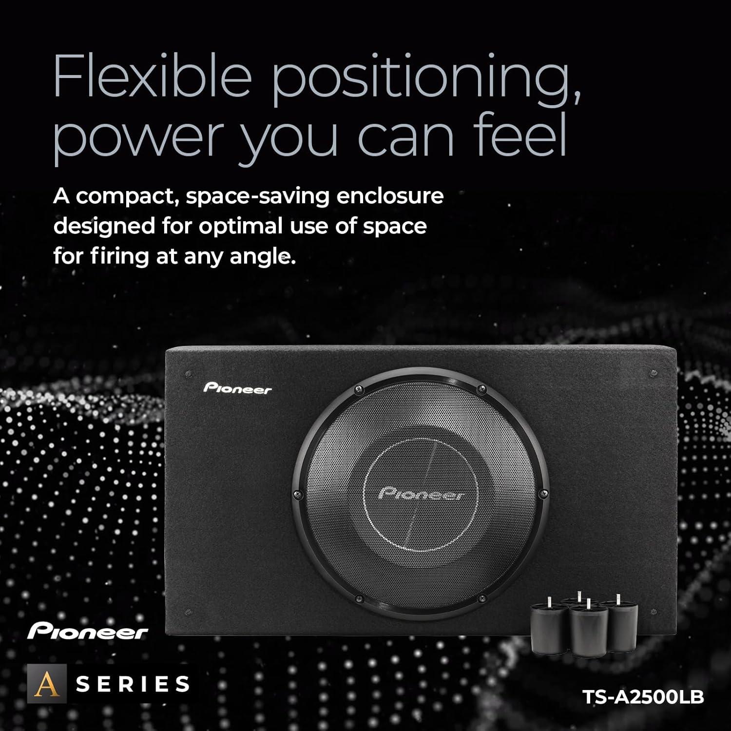 imagePioneer ASeries TSA2500LB 10 Subwoofer 1200W Max PreLoaded ShallowMount Design Deep Bass in Tight Spaces Easy Installation Enclosure Included10