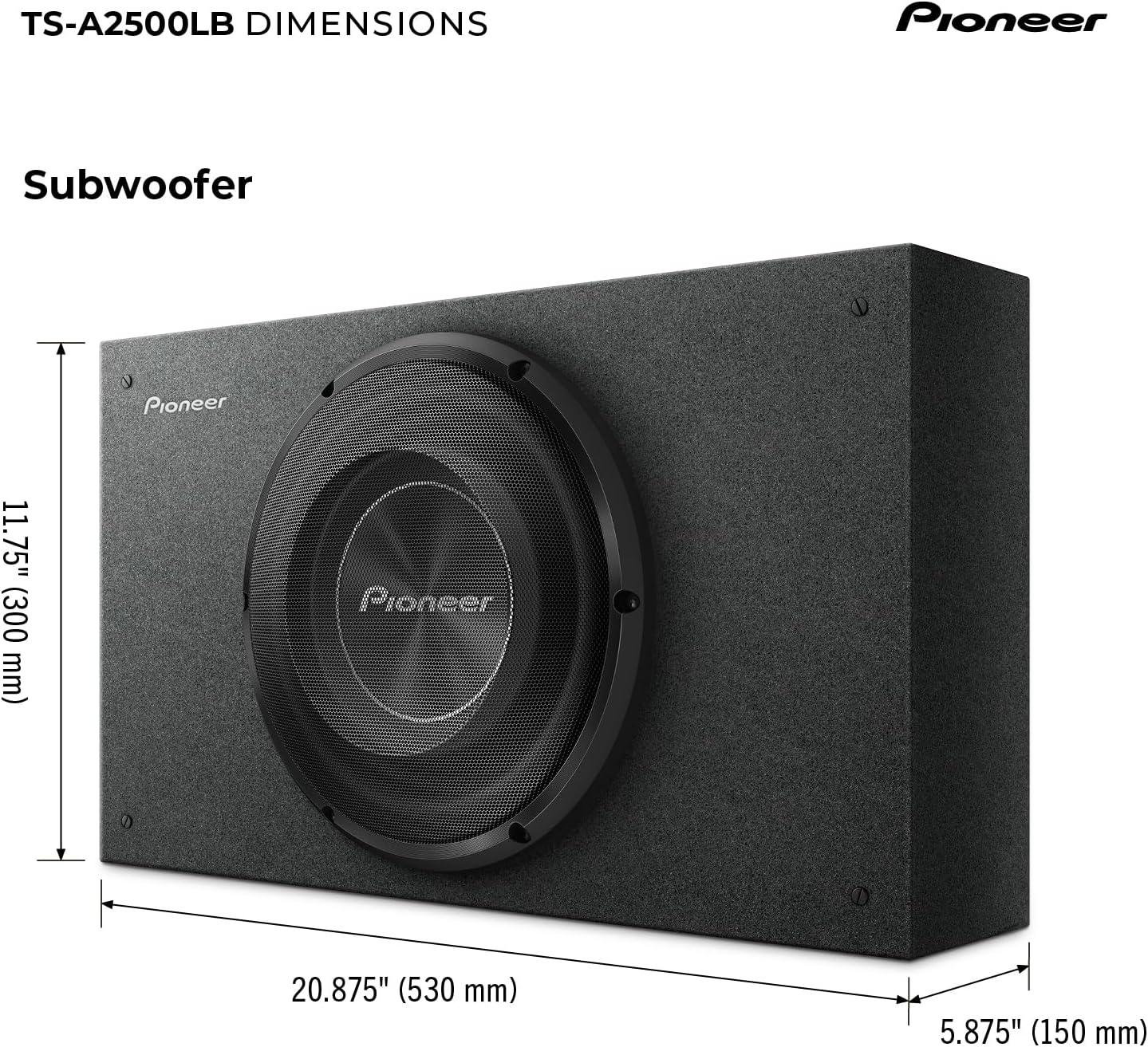 imagePioneer ASeries TSA2500LB 10 Subwoofer 1200W Max PreLoaded ShallowMount Design Deep Bass in Tight Spaces Easy Installation Enclosure Included10