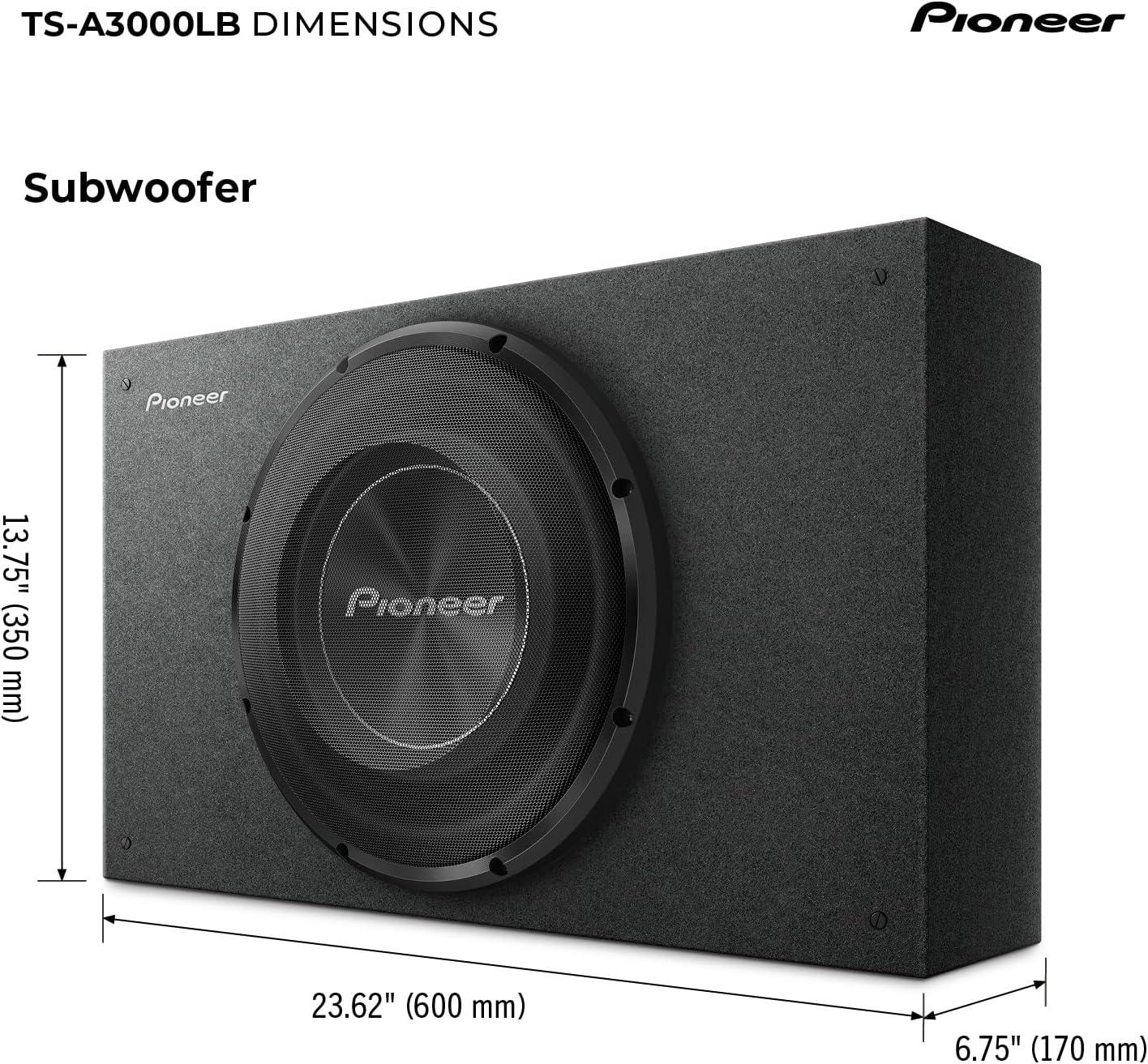 imagePioneer ASeries TSA2500LB 10 Subwoofer 1200W Max PreLoaded ShallowMount Design Deep Bass in Tight Spaces Easy Installation Enclosure Included12