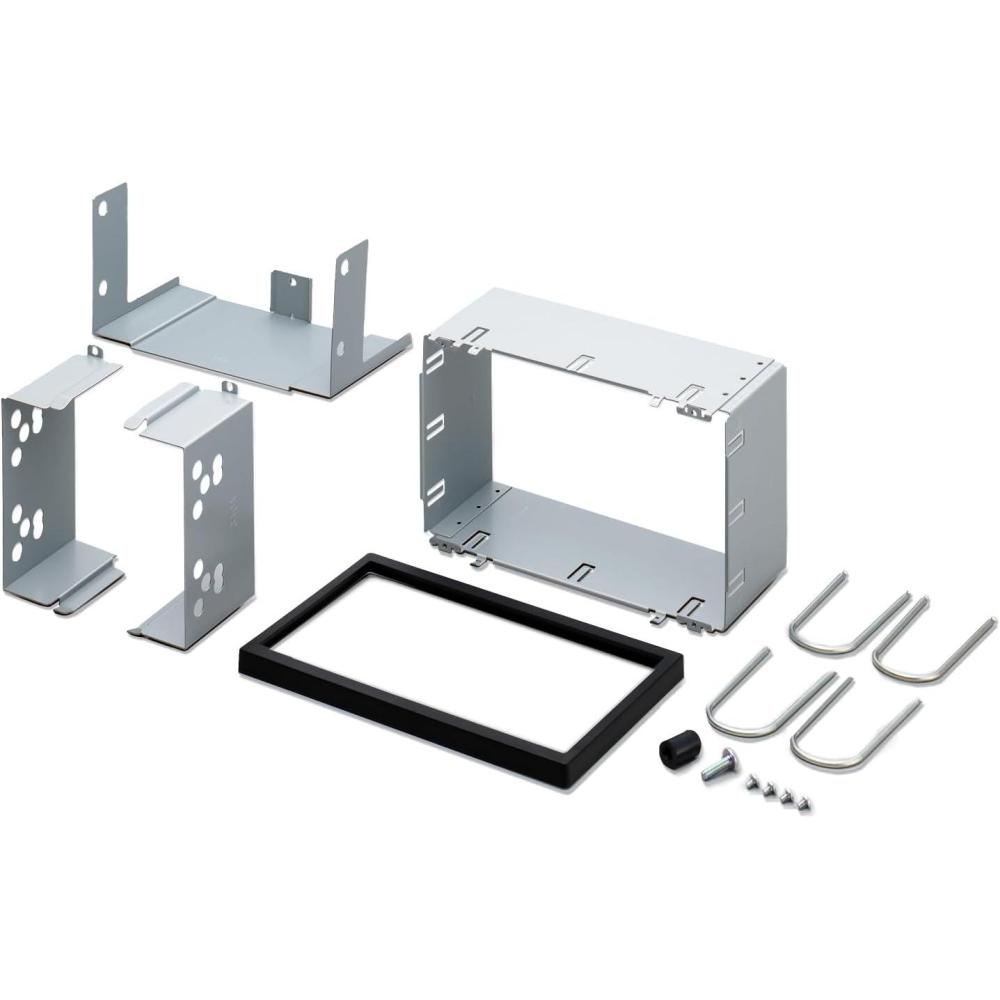 imagePioneer ADTVA133 2 DIN Installation Kit Includes Flush Mount Cage 2 DIN Chassis Brackets and Trim Ring Convenient Installation Fits Most 2 DIN inDash Receiver Products