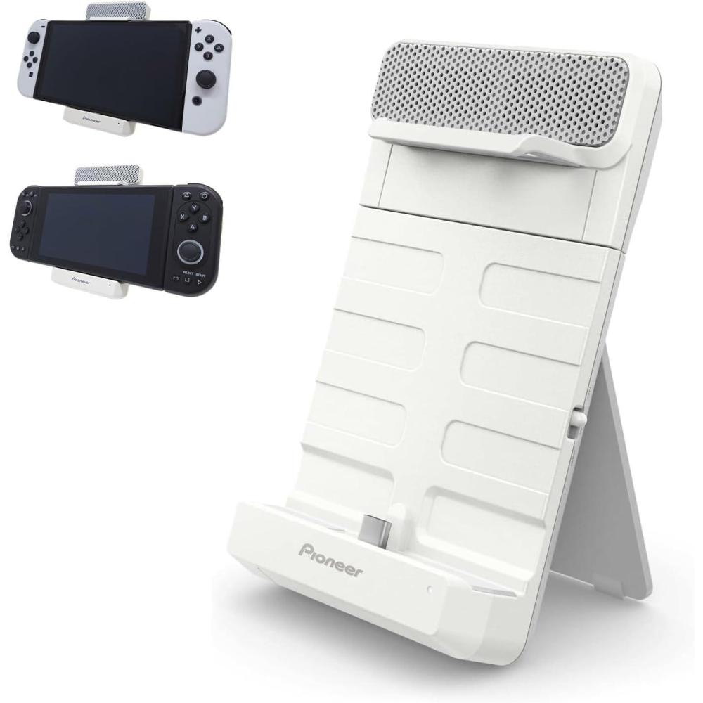 imagePioneer Gaming Speaker for Switch  PIMAX  White Speaker SOUND TECTOR USB TypeC Portable Lightweight Surround Stand for Switch  PIMAX TQPG300WWhite
