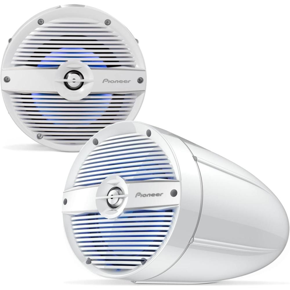 imagePioneer TSME770TSB 77quot Wakeboard Tower Speakers Pair Black Sport Design  250W RGB LED Lighting Water Resistant Marine Speaker System Upgrade for Boats and Other Outdoor Audio SystemsTSME770TC