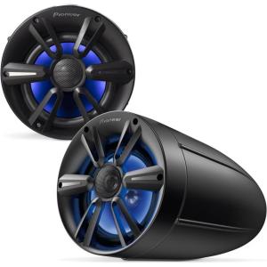 Pioneer TS-ME770TSB 7.7″ Wakeboard Tower Speakers (Pair, Black Sport Design) – 250W, RGB LED Lighting, Water Resistant Marine Speaker System Upgrade for Boats and Other Outdoor Audio Systems(TS-ME770TSB)