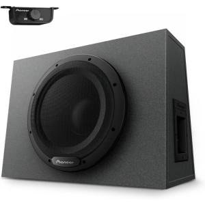 Pioneer TS-WX1210A 12” Subwoofer – 1300W Max, Built-in Amp for Easy Bass Upgrade, Enclosure Included, Amp Included, High-Level Input, Works with Most Factory or aftermarket radios(Sealed enclosure active subwoofer)