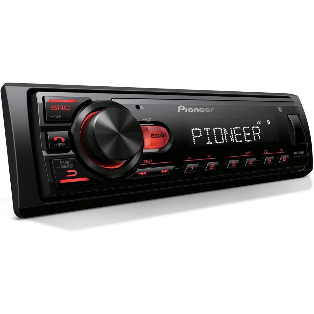 image:imagePioneer MVHS110BT 1Din Digital Media Receiver Car Stereo Bluetooth USB Input 50W x 4 Output AMFM Radio iPhone amp Android Compatible Front amp SW Mono RCA OutputMVHS110BT