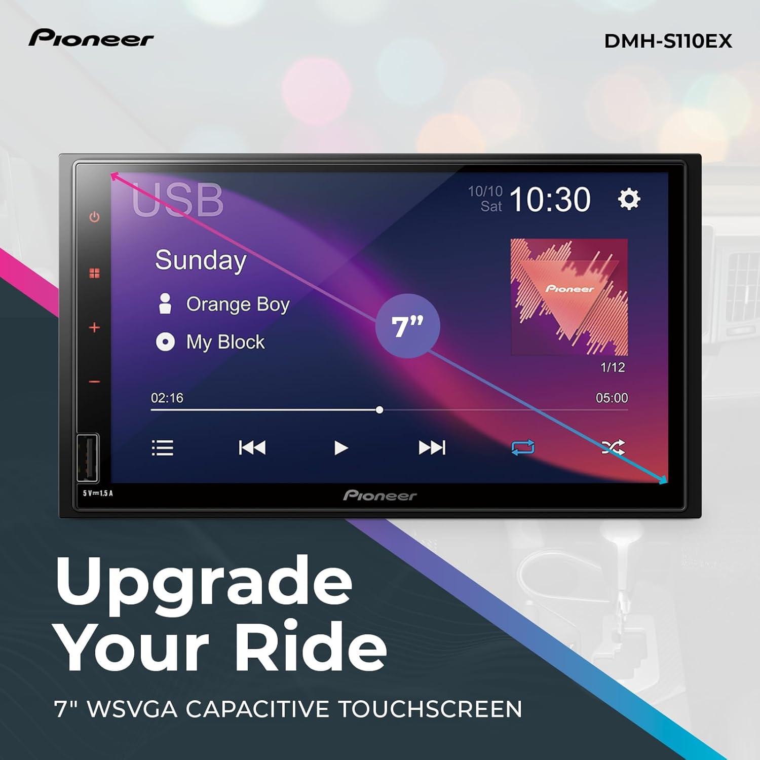image:imagePioneer DMHS110EX 7 DoubleDin Digital Multimedia Receiver Built in Bluetooth Smartphone Integration Touchscreen Rear Camera InputDMHS110EX