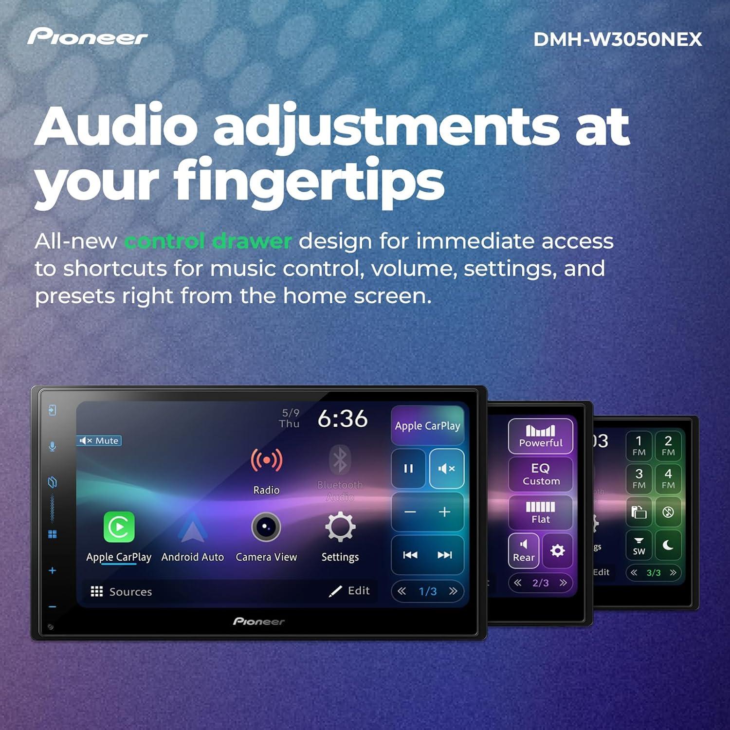 image:imagePioneer DMHS110EX 7 DoubleDin Digital Multimedia Receiver Built in Bluetooth Smartphone Integration Touchscreen Rear Camera InputDMHW3050NEX