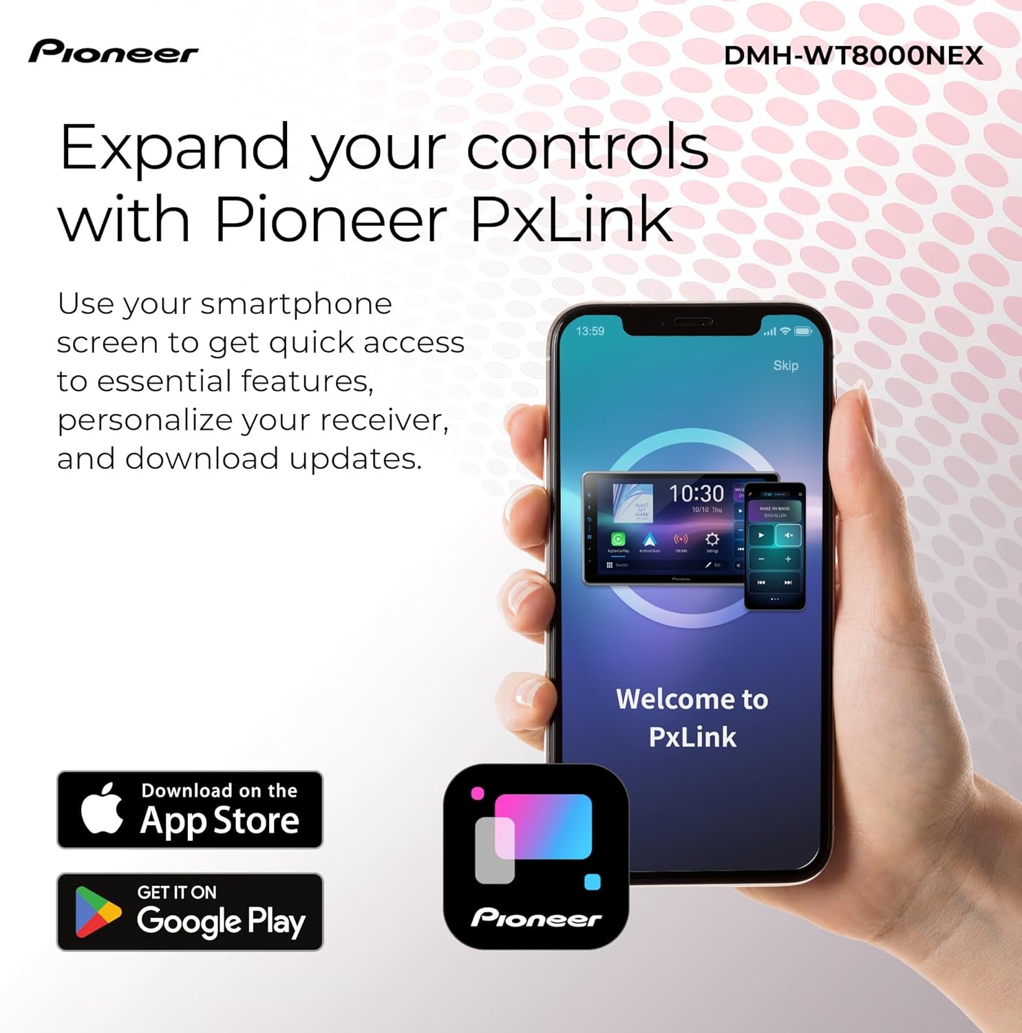 image:imagePioneer DMHWT8000NEX 101 Single Din Multimedia Digital Media Receiver with Dolby Atmos Wireless Apple CarPlay Android Auto WiFi Bluetooth Car Stereo HD Radio Touchscreen Rear Camera Inputs