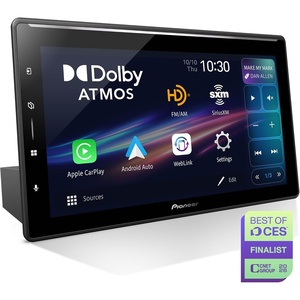 Pioneer DMH-WT8000NEX 10.1″ Single Din Multimedia Digital Media Receiver with Dolby Atmos – Wireless Apple CarPlay, Android Auto, WiFi, Bluetooth Car Stereo, HD Radio, Touchscreen, Rear Camera Inputs
